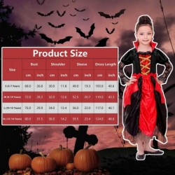 Vampire Costume for Girls Deluxe Set Royal Gothic Victorian Vampiress Queen Dress Up Party Halloween Costume $14.80 Kids' Cos...