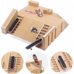 Fingerboard Skatepark Finger Skate Park Kit for Kids Gift Mini Finger Skateboard Ramp Set Including 8 Pcs Fingerboard Skatepa...