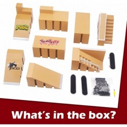 Fingerboard Skatepark Finger Skate Park Kit for Kids Gift Mini Finger Skateboard Ramp Set Including 8 Pcs Fingerboard Skatepa...