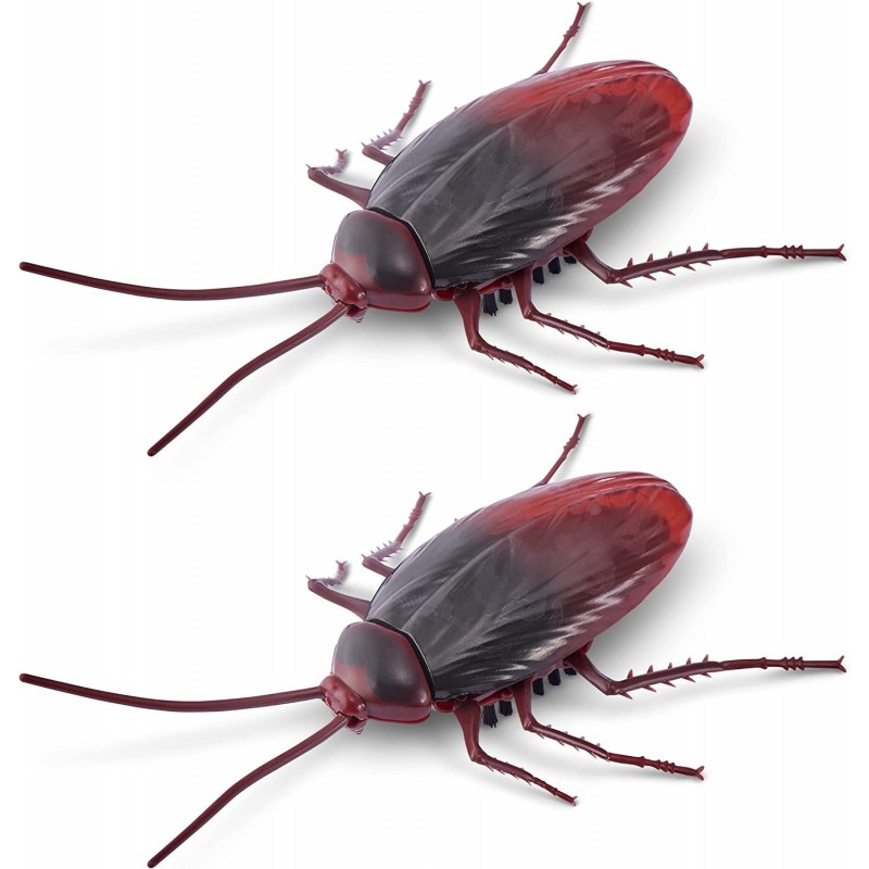 Crawling Cockroach Glow in The Dark (2 Pack) by ZURU Battery-Powered Robotic Interactive Electronic Cockroach Toy That Moves ...