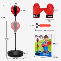 Punching Bag for Kids with Boxing Glove - Sport Boxing Sets with Adjustable Height Stand Great Exercise & Fun Activity for Ki...