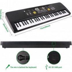 Keyboard Piano for Kids 61 Keys Electronic Piano Keyboard Music Piano with Microphone/Double Speaker Educational Instrument T...