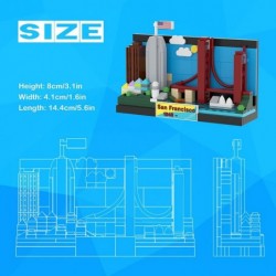 San Francisco Postcard Building Kit Compatible with Lego Postcards Cute Toys Gifts for Adults and Kids Includes Golden Gate B...