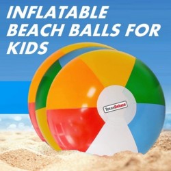 3 Pack Colored Inflatable Beach Balls for Kids 30cm 11.8" Small Beach Ball Bulk Beach Toys Beach Balls for Pool $19.99 Toy Sp...