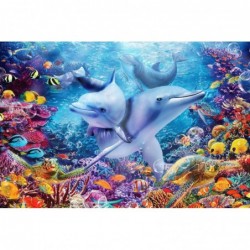 100 Pieces Puzzle for Kids Ages 4-8 - Underwater Dolphins Love Design 100 Piece Jigsaw Puzzles Toys for Boys and Girls $17.88...