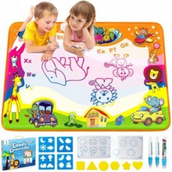 Water Drawing Mat Aqua Magic Doodle Kids Toys Mess Free Coloring Painting Educational Writing Mats Xmas Gift for Toddlers Boy...