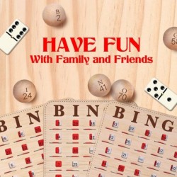 Professional Deluxe Bingo Game Set – Bundle with Dominoes Set - Bingo Cage Balls Cards Storage Bag for Kids Adults Family Gam...