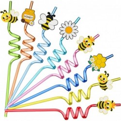 24 Reusable Bee Party Favors Straws for Bee Themed Party Supplies Goodie Gifts for Kids Birthday Party Supplies Bee Birthday ...