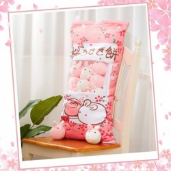 Cute Plush Pillow Soft Throw Pillow Bunny Pillow Kawaii Pillow Cute Bag of Cherry Blossom Plush Toy Removable Stuffed Animal ...