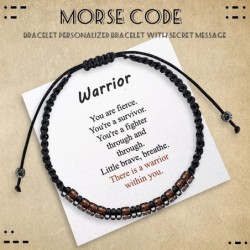 Inspirational Morse Code Bracelets for Women Men Adjustable Motivational Beaded Bracelet $23.78 Kids' Dress-Up Accessories