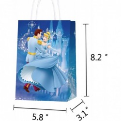 16Pcs Cinderella Party Favor Goodie Bag with Handle Princess Kraft Paper Bag for Cinderella Themed Kids Adults Birthday Party...