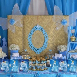 16Pcs Cinderella Party Favor Goodie Bag with Handle Princess Kraft Paper Bag for Cinderella Themed Kids Adults Birthday Party...