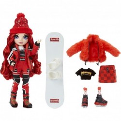 Winter Break Ruby Anderson – Red Fashion Doll and Playset with 2 Designer Outfits Snowboard and Accessories $46.83 Dolls