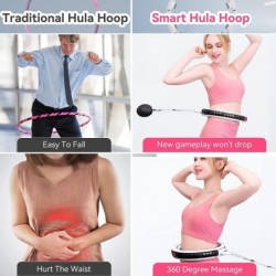 Weighted Hula Infinity Hoops Smart Plus Size for Adults Weight Loss Women Workout Equipment Fitness Pilates Ring Ab Waist Tra...