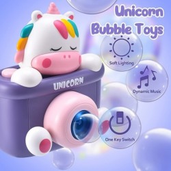 Unicorn Automatic Bubble Machine Professional Camera Toys Kids Outdoor Portable Party Favors Battery Operated $23.59 Bubble B...