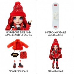 Winter Break Ruby Anderson – Red Fashion Doll and Playset with 2 Designer Outfits Snowboard and Accessories $46.83 Dolls