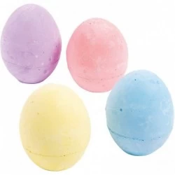 Easter Egg Sidewalk Chalk (12 pack) Outdoor Craft Supplies for Kids Easter Basket Stuffers Springtime Sidewalk Chalk Basic Su...