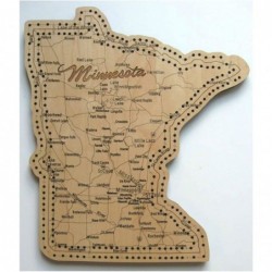 Minnesota State Shape Road Map Cribbage Board $74.74 Board Games