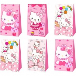 12 Pcs Kitty Birthday Decorations Cute Pink Party Favor Gift Bag Candy Bags for Kids Birthday Party Supplies $25.45 Kids' Par...