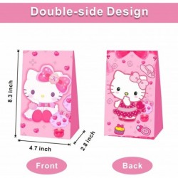 12 Pcs Kitty Birthday Decorations Cute Pink Party Favor Gift Bag Candy Bags for Kids Birthday Party Supplies $25.45 Kids' Par...