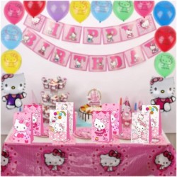 12 Pcs Kitty Birthday Decorations Cute Pink Party Favor Gift Bag Candy Bags for Kids Birthday Party Supplies $25.45 Kids' Par...