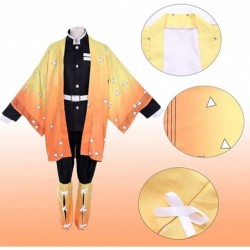 Zenitsu Cosplay-Demon Slayer Cosplay 8 Pcs Agatsuma Zenitsu Kimono Anime Outfit Halloween Costume for Kids and Adults $76.32 ...