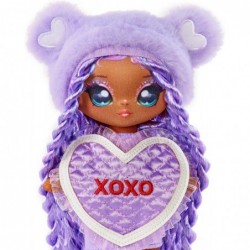 MGA Entertainment Eva Evermore - Lavender Teddy Bear-Inspired 7.5" Fashion Doll with Purple Hair Heart-Shaped Dress and Brush...