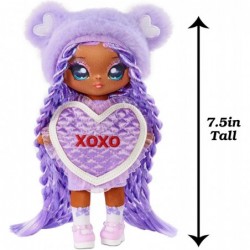 MGA Entertainment Eva Evermore - Lavender Teddy Bear-Inspired 7.5" Fashion Doll with Purple Hair Heart-Shaped Dress and Brush...