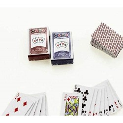 1:12 Dollhouse Scale Miniature Games Poker Playing Cards Mini Playing Cards Poker Cards Mini Decks Game Cards for Children Ki...