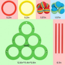 Pool Toys Ring Toss Game Floating Foam Ring Toy with Balls and Rings Swimming Pool Games for Adults and Family 22PCS Outdoor ...