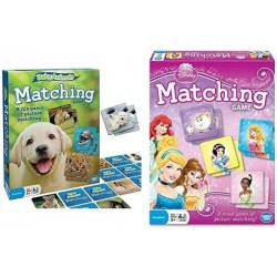 Baby Animals Matching Game for Boys & Girls Age 3 to 5 & Disney Princess Matching Game for Girls & Boys Age 3 to 5 - A Fun & ...