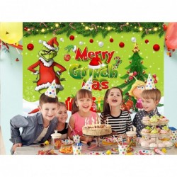 Merry Christmas Party Decorations 5x3 Ft Christmas Backdrop for Kid Party Supplies Happy Birthday Banner Cartoon Theme Party ...