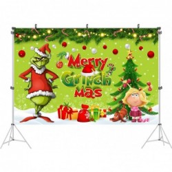 Merry Christmas Party Decorations 5x3 Ft Christmas Backdrop for Kid Party Supplies Happy Birthday Banner Cartoon Theme Party ...