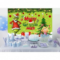 Merry Christmas Party Decorations 5x3 Ft Christmas Backdrop for Kid Party Supplies Happy Birthday Banner Cartoon Theme Party ...