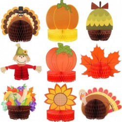 9 Pack Large Fall Thanksgiving Turkey Honeycomb Centerpiece Thanksgiving Party Decorations Paper Turkey Decorations Thanksgiv...