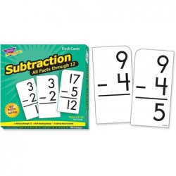 TREND ENTERPRISES: Subtraction All Facts Through 12 Skill Drill Flash Cards Great for Skill Building and Test Prep Self-Check...