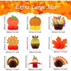 9 Pack Large Fall Thanksgiving Turkey Honeycomb Centerpiece Thanksgiving Party Decorations Paper Turkey Decorations Thanksgiv...