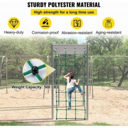 Climbing Cargo Net 30" x 89" Climbing Net Polyester Playground Climbing Cargo Net Rope Ladder Swingset Large Military Climbin...