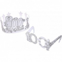 Color Your Own 100th Day of School Crowns & Glasses - Craft Kits - 48 Pieces $43.25 Craft Kits