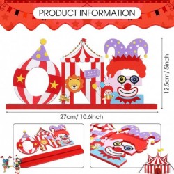 Carnival 1st Birthday Party One Letters Signs Ornaments Circus One Signs Welcome Circus Party Decorations for Carnival Table ...