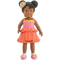 Replacement Figure for Loving Family Dollhouse - BML25 ~ Replacement Little Sister ~ Toddler Doll ~ African American Orange P...