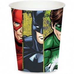 Disposable Paper Cups - 9 Oz Justice League 8 Pcs $14.25 Kids' Party Tableware