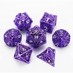 7pcs Hollow Metal Dice Set Metal Polyhedral Dice for DND Dungeons and Dragons Role Playing Games Pathfinder or Any Other RPG ...