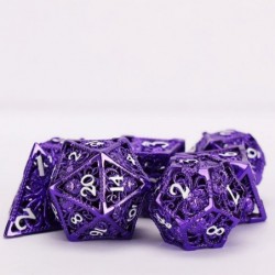 7pcs Hollow Metal Dice Set Metal Polyhedral Dice for DND Dungeons and Dragons Role Playing Games Pathfinder or Any Other RPG ...