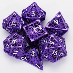 7pcs Hollow Metal Dice Set Metal Polyhedral Dice for DND Dungeons and Dragons Role Playing Games Pathfinder or Any Other RPG ...