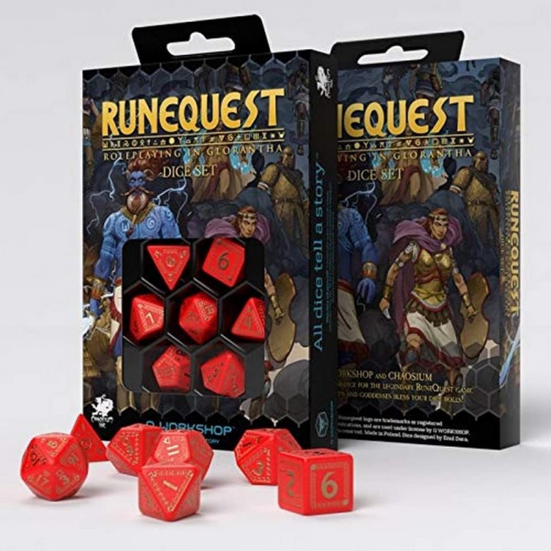 Runequest Red & Gold Dice Set $28.42 Game Accessories