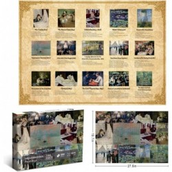 Fine Art Jigsaw Puzzles 1000 Pieces Impressionist Art Puzzles for Adults Including Monet Impression Sunrise Impressionism Pai...