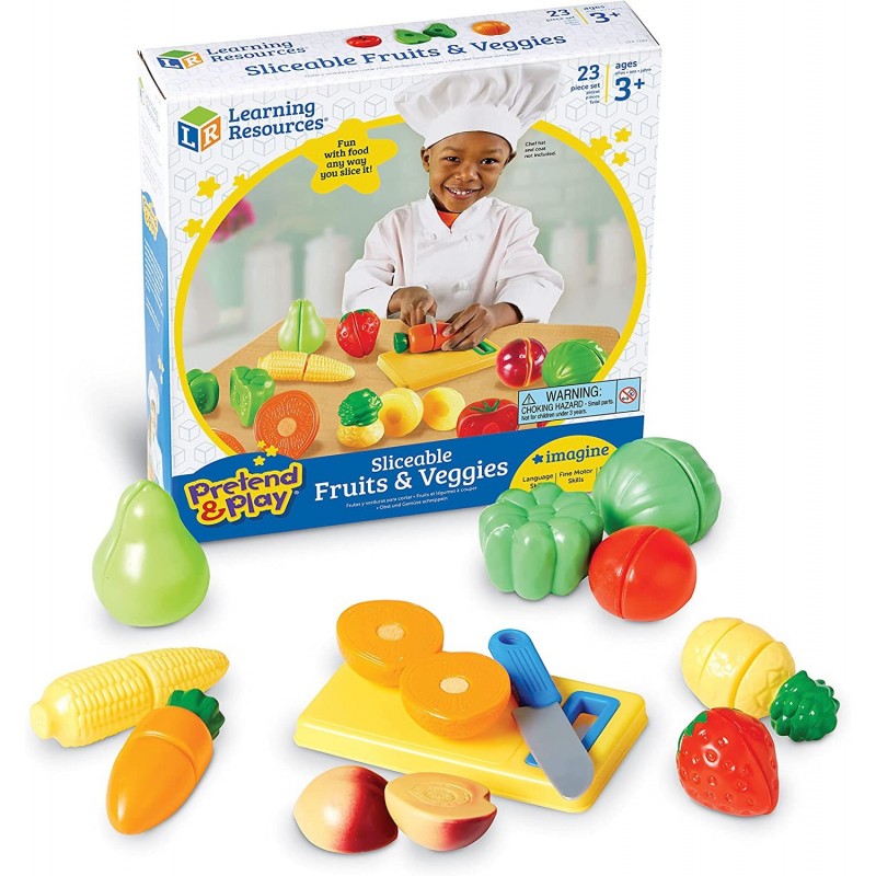 Pretend & Play Fruit Cutting Fruits and Veggies Toy Kids Play Food Plastic Fruit & Veggies Kitchen Toy Ages 3+ $34.14 Toy Kit...