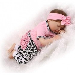 22Inches Reborn Baby Dolls Girl Realistic Silicone Vinyl Baby Doll Sleeping Real Life Weighted Newborn Babies Dolls with Clos...