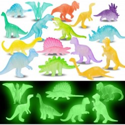 48PCS Dinosaur Toys Glow in Dark Mini Dino Figures Valentines Gifts Birthday Party Favors Supplies Bulk Cake Toppers Pinata G...